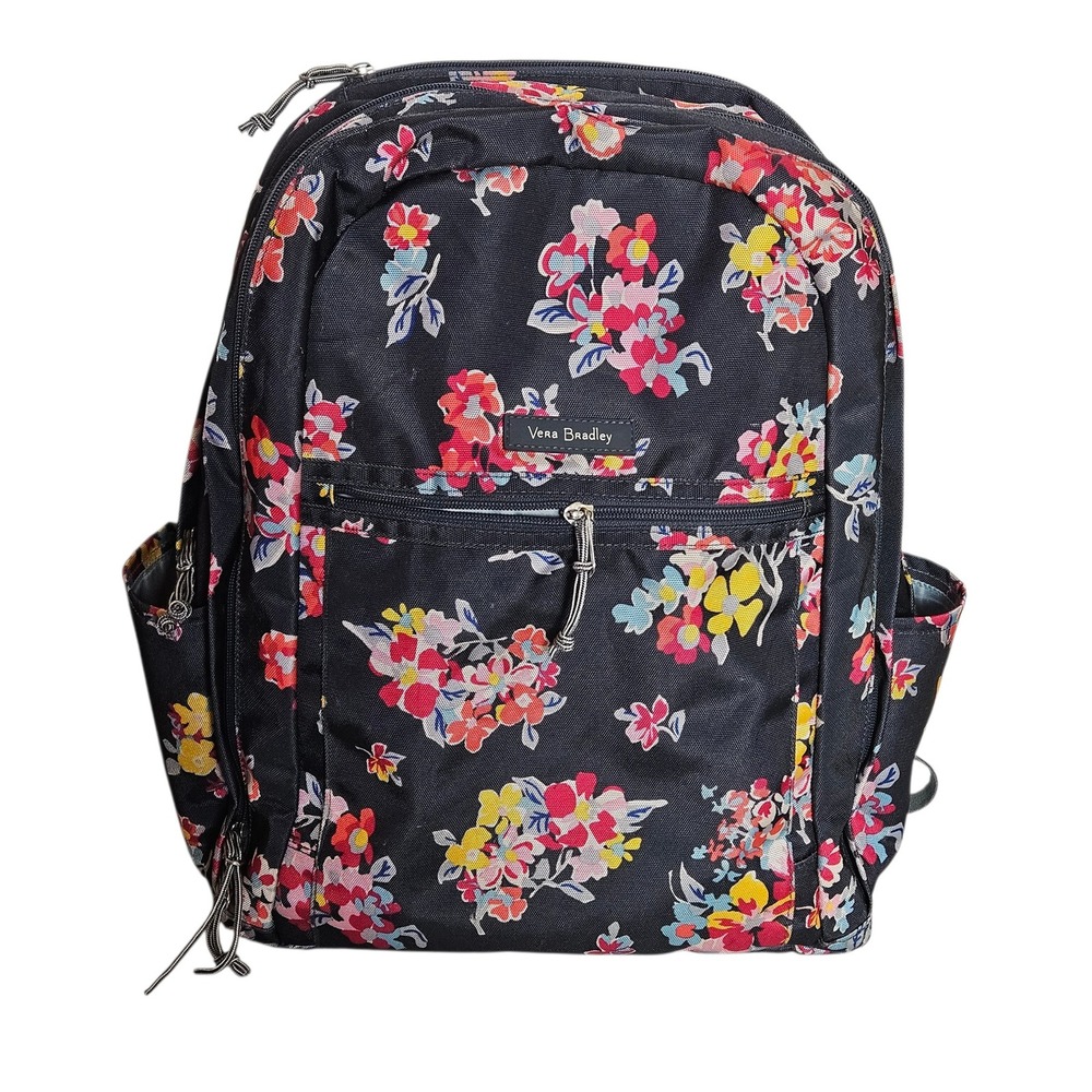 Vera Bradley Lighten Up Grand Backpack Tossed Posies Computer/Travel/School